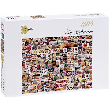 Puzzle Grafika din 1500 de piese - Colaj, torturi