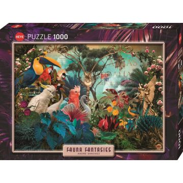 Puzzle Heye din 1000 de piese - Fauna: O varietate de păsări