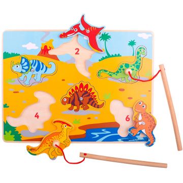 Puzzle magnetic Bigjigs - Dinozaurii