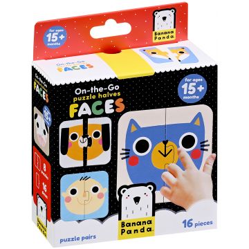 Puzzle pentru bebeluși Banana Panda 8 în 1 - Aranjează fețele