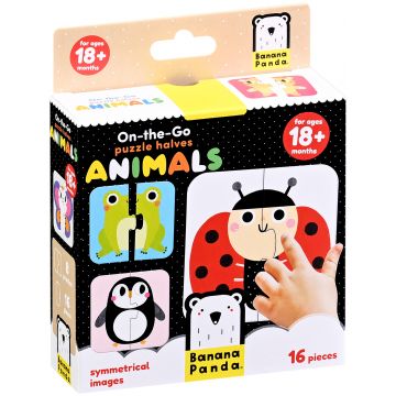 Puzzle pentru bebeluși Banana Panda 8 în 1 - Jumătăți de animale