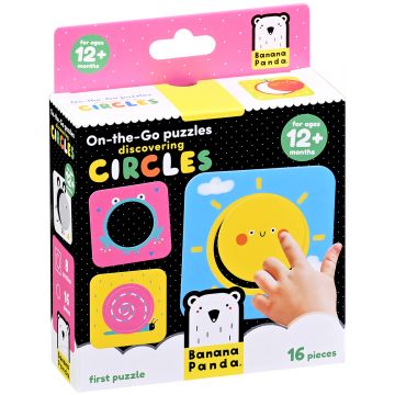 Puzzle pentru bebeluși Banana Panda 8 în 1 - Potrivește cercurile