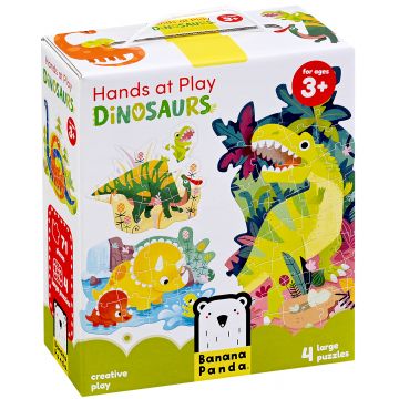 Puzzle pentru copii Banana Panda 4 în 1 - Dinozauri