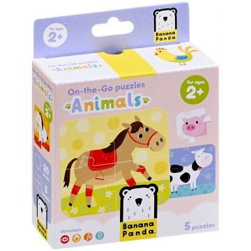 Puzzle pentru copii Banana Panda 5 în 1 - Animale