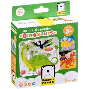 Puzzle pentru copii Banana Panda 5 în 1 - Dinozauri