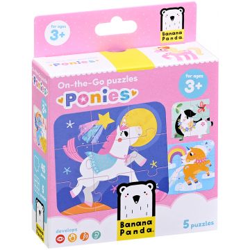 Puzzle pentru copii Banana Panda 5 în 1 - Ponei