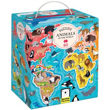 Puzzle pentru copii Banana Panda din 60 de piese - Animalele din lume