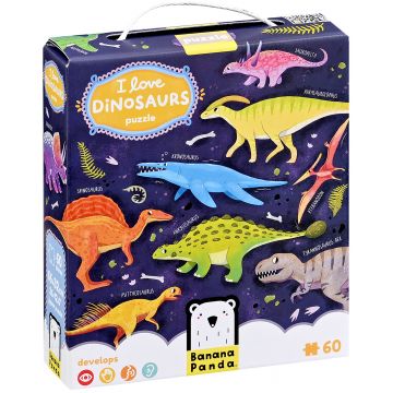 Puzzle pentru copii Banana Panda din 60 de piese - Îmi plac dinozaurii