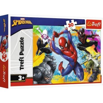 Puzzle pentru copii  Trefl din  30 piese - Culorile lui Spiderman