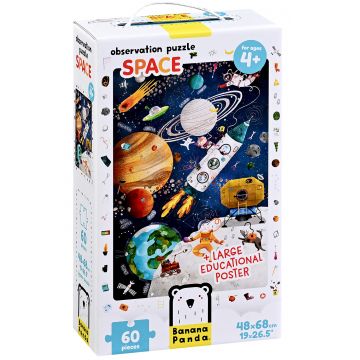 Puzzle pentru copiiBanana Panda din 60 de piese - Cosmos