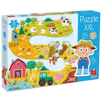 Puzzle progresiv pentru copii Goula - Ferma, piese XXL
