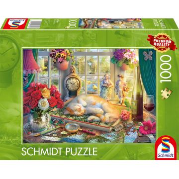 Puzzle Schmidt din 1000 piese - E timpul pentru un puzzle cu pisica