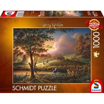 Puzzle Schmidt din 1000 piese - Recoltarea sub razele soarelui