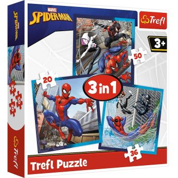 Puzzle Trefl 3 in  1 - Prietenii lui Spiderman