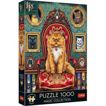 Puzzle Trefl din 1000 piese - Înnebunit după pisici