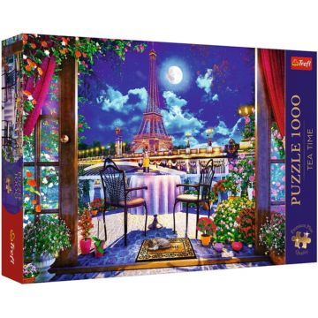 Puzzle Trefl din 1000 piese - Paris la lumina lunii