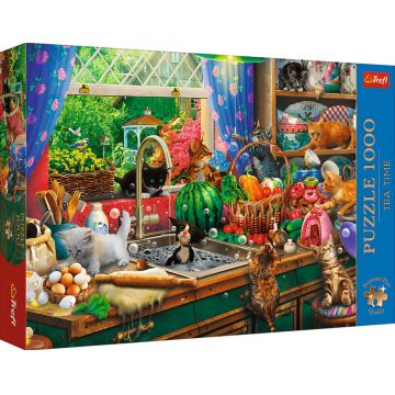 Puzzle Trefl din 1000 piese - Pisicuțe jucăușe