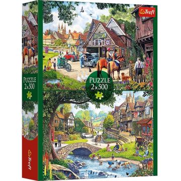 Puzzle Trefl din 2 x 500 piese - Viață idilica