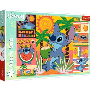 Puzzle Trefl din  500 piese - Vacanță cu Stitch