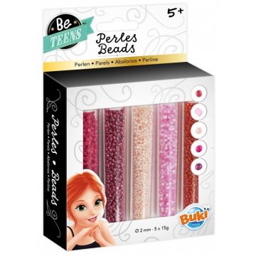 Set Buki Be Teens - Tuburi cu mărgele, roz