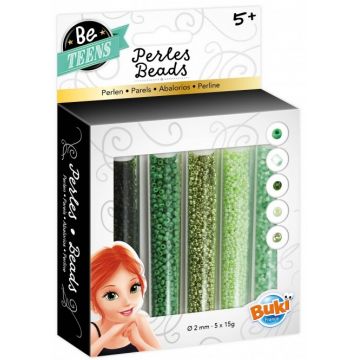 Set Buki Be Teens - Tuburi cu mărgele, verde