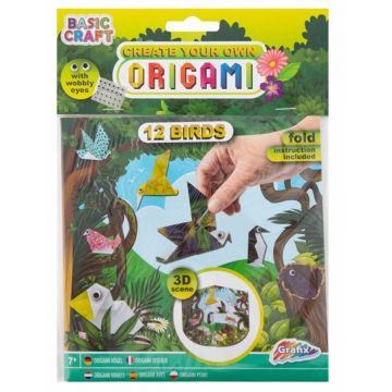 Set creativ Grafix - DIY Origami, 12 păsări
