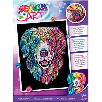 Set creativ KSG Crafts - Artă cu paiete, Labrador Retriever