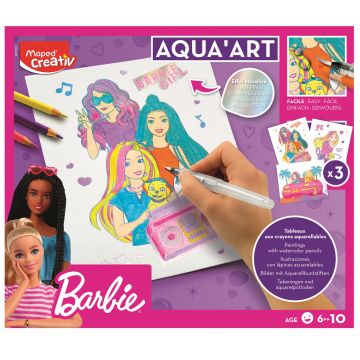 Set creativ Maped Creativ - Pictează cu acuarelă, Barbie