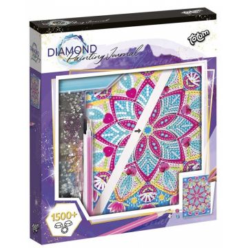 Set creativ Totum - Decorează-ți propriul jurnal cu diamante, Mandala