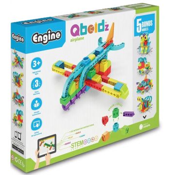 Set de construcție 5 în 1 Engino Qboidz - Avion