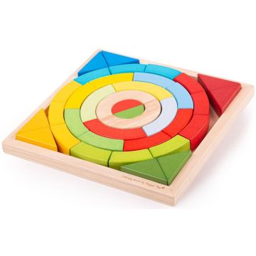 Set de joacă Bigjigs - Arcuri și triunghiuri senzoriale colorate