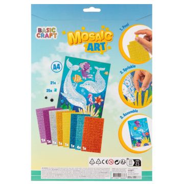 Set de mozaic cu mărgele Grafix - Dolphin, A4