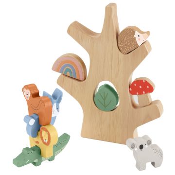 Set din lemn Fisher Price - Echilibrați arborele cu figuri