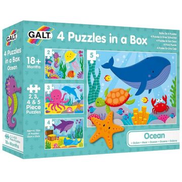 Set puzzle educațional Galt - Ocean, 4 piese