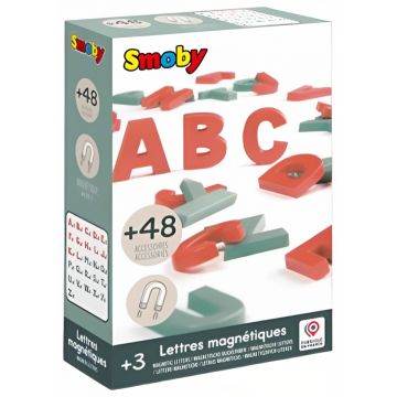 Smoby Set de jucării - Litere majuscule magnetice, 48 de bucăți
