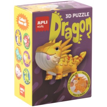 3D puzzle Apli Kids - Dragon, dragon portocaliu