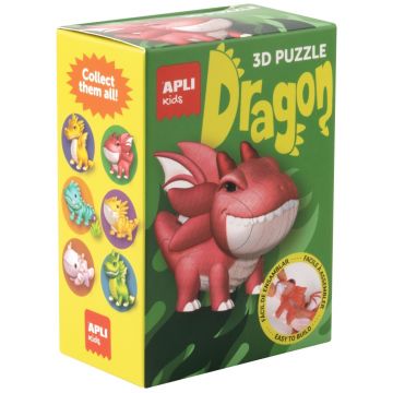 3D puzzle Apli Kids - Dragon, dragon roșu