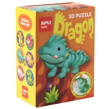 3D puzzle Apli Kids - Dragon, dragon turcoaz