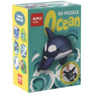3D puzzle Apli Kids - Ocean, balenă ucigașă cu suport