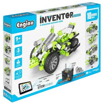 Constructor 10 in 1 Engino Inventor Motorized - 4 bicicletă cu roți