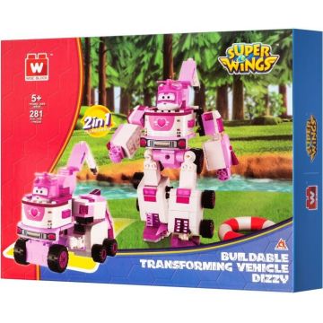 Constructor 2 în 1 Wise Block - Super Wings - Dizy, 281 piese