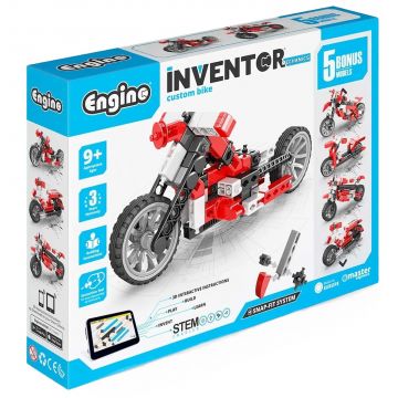 Constructor 5 în 1 Engino  Inventor Mechanics - bicicletă