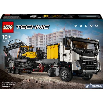 Constructor  LEGO Technic - Camion Volvo FMX și un excavator EC230 (42175)