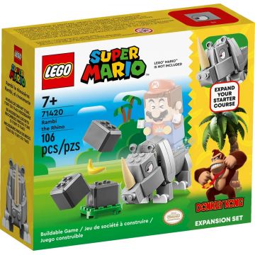 Constructor suplimentar LEGO Super Mario - Rambi, rinocerul (71420)