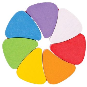 Jucărie din lemn Bigjigs - Petale de curcubeu