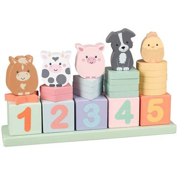 Jucărie din lemn Orange Tree Toys - Numărarea animalelor