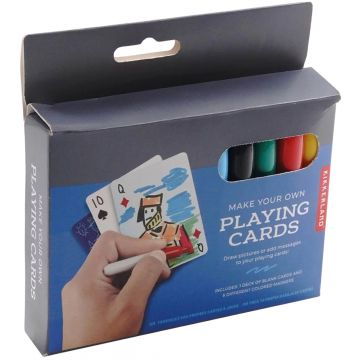 Kit creativ  Kikkerland - Colorează și creează-ți propriile cărți de joc