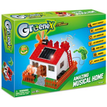 Kit de știință STEM  Amazing Toys Greenex - Casă de muzică cu baterie solară