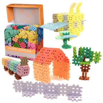 Marioinex Waffle Constructor în culori pastelate - abur, 300 de piese