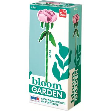 Mini constructor RS Toys Bloom Garden - Trandafir, 60 piese